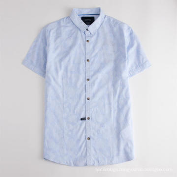 Anti-static Men's Print Short Sleeve Cotton Shirt